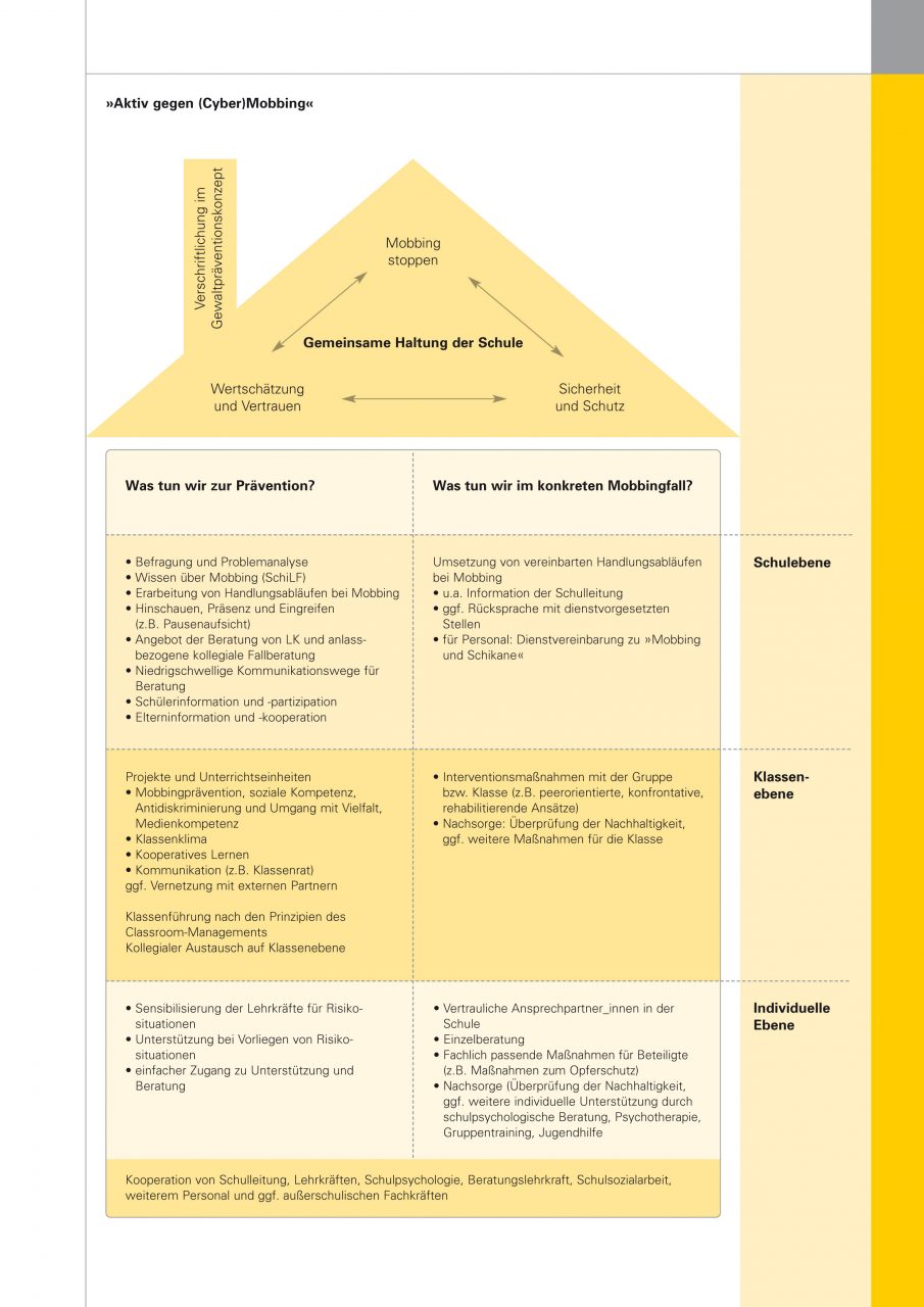 Mehr-Ebenen-Modell: Aktiv gegen (Cyber)Mobbing