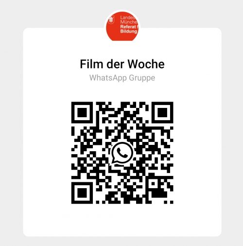 Mit diesem QR-Code, kann man sich bei der Film der Woche-Gruppe anmelden