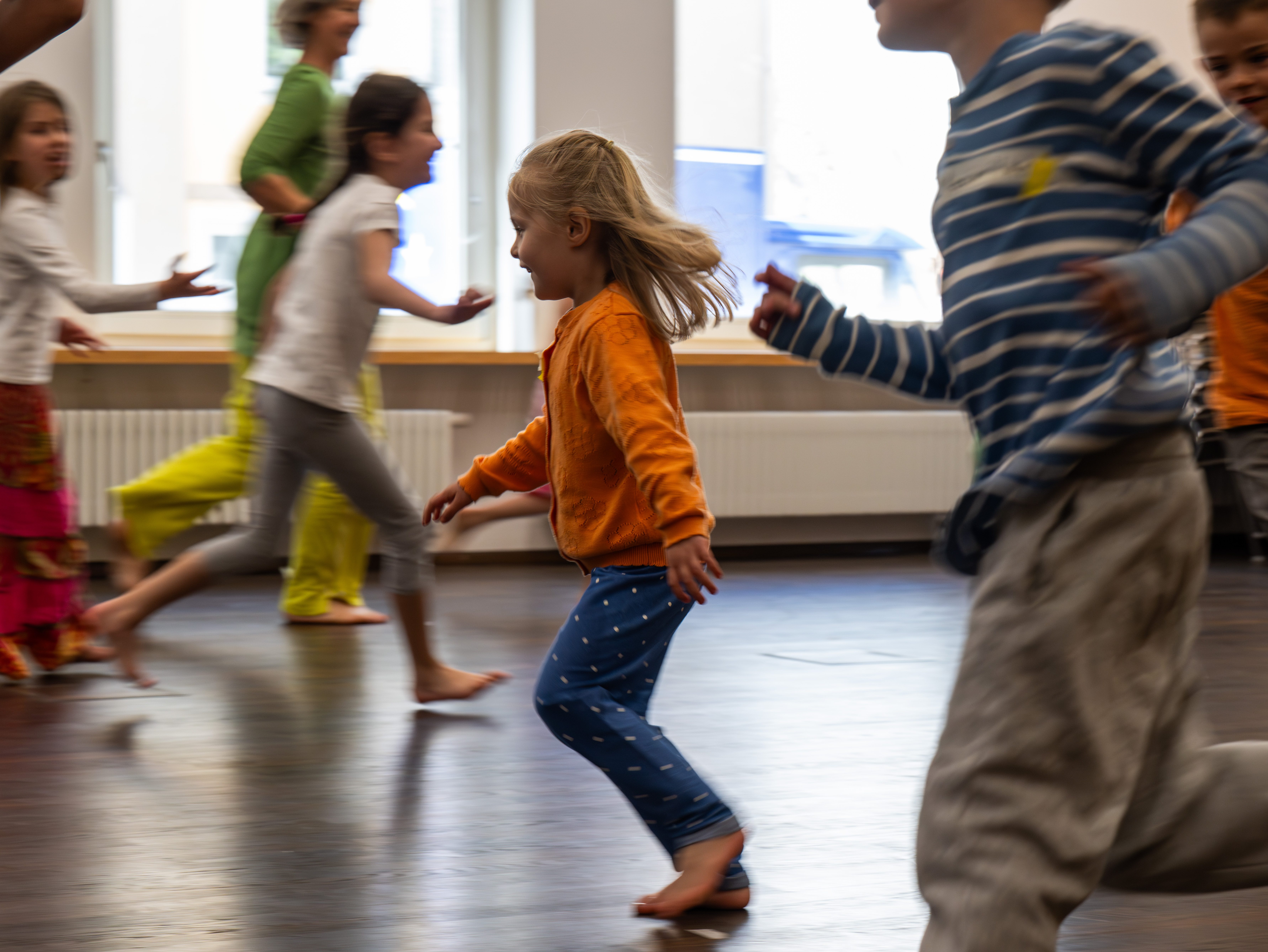 Aktionswoche 75 Jahre Grundgesetz Referat für Bildung und Sport der LHM Pädagogisches Institut Tanzworkshop - Bewegte Kinderrechte 14.05.2024 Foto: Sebastian Widmann / RBS