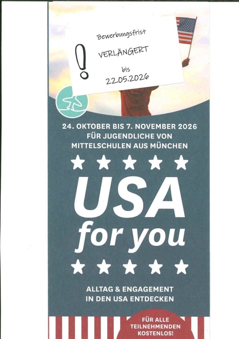 USA for You 2026 – Bewerbungsschluss 22.Mai 2026
