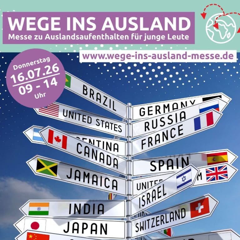 Jugendinfo-Messe rund um Auslandsaufenthalte am 16. Juli 2026